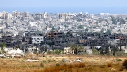 Blick von Israel in den Gazastreifen (Bild: AFP/APA/JACK GUEZ)