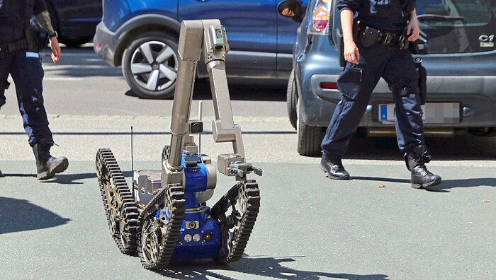Auch ein Spezialroboter kam zum Einsatz.