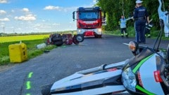 Der Unfallort auf einer Gemeindestraße in Mureck. (Bild: Freiwillige Feuerwehr Gosdorf)