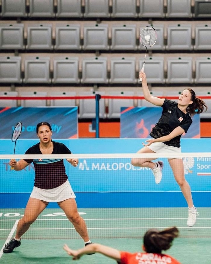 Mit Serena Au Yeong (li.) gewann Kathi im April die Slovak Open.