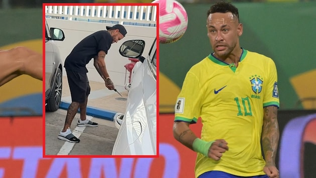 Never mess with Neymar! (Bild: APA Pool/APA/AFP/NELSON ALMEIDA; www.instagram.com/neymarjr/)