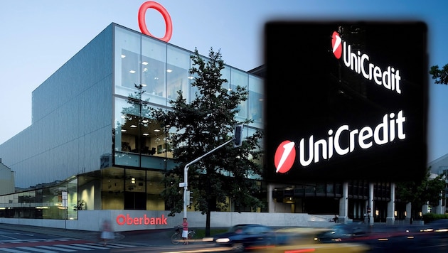 UniCredit and Oberbank have been at loggerheads for years. (Bild: Krone KREATIV/REUTERS, Dietmar Tollerian)
