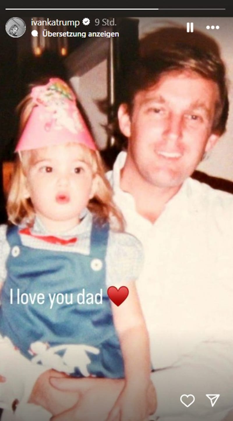 Ivanka Trump posted an old childhood photo on Instagram after the guilty verdict against her father Donald Trump. (Bild: instagram.com/ivankatrump)