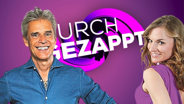 „Krone“-TV-Redakteurin Marie Leopoldsberger hat mit Thomas Brezina „Durchgezappt“. (Bild: Franzi Kreis)