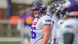 Die Nummer 56 gehört bei den Vienna Vikings seit drei Jahren Matthew Daltrey. (Bild: Hannes Jirgal)