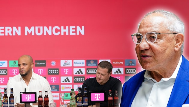Felix Magath (r.) kritisierte den FC Bayern München. (Bild: GEPA/GEPA pictures, Photoshop)