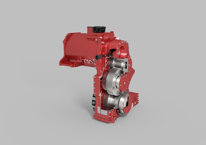 This is what a rather small engine in a streetcar looks like.