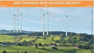 Mit dieser falschen Darstellung machte der Umweltanwalt Stimmung gegen die Windräder. Sie werden jetzt trotzdem errichtet.  (Bild: zVg)