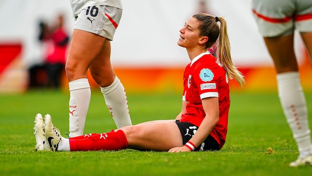 Pure disappointment for Marie-Therese Höbinger and Co. (Bild: GEPA)