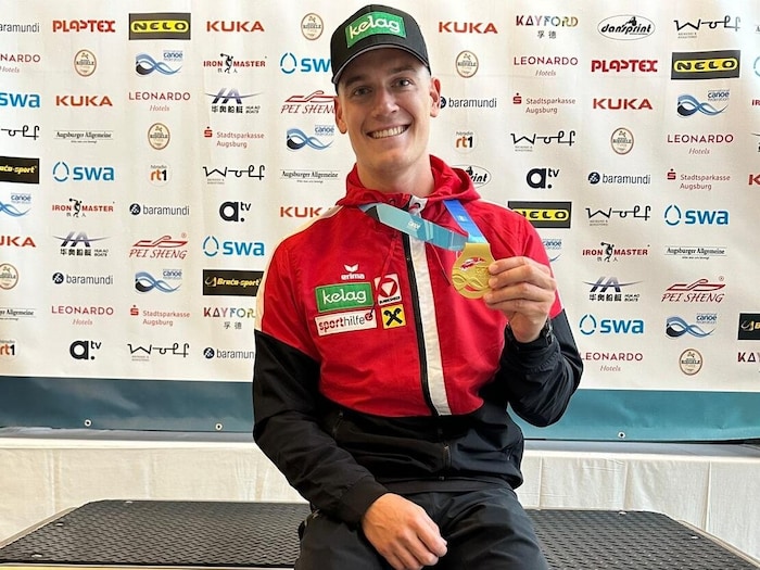 Strahlte mit Gold um die Wette: Felix Oschmautz.