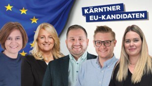 Aktuell gibt es aus Kärnten keine EU-Abgeordneten. Wie stehen die Chancen bei der anstehenden Wahl? (Bild: Julian Geier: Junge ÖVP Claudia Arpa: Parlamentsdirektion/Thomas Topf Elisabeth Dieringer-Granza: FPÖ Kärnten Iris Glanzer: NEOS Kärnten Michael Hirzbauer: Grüne Kärnten)