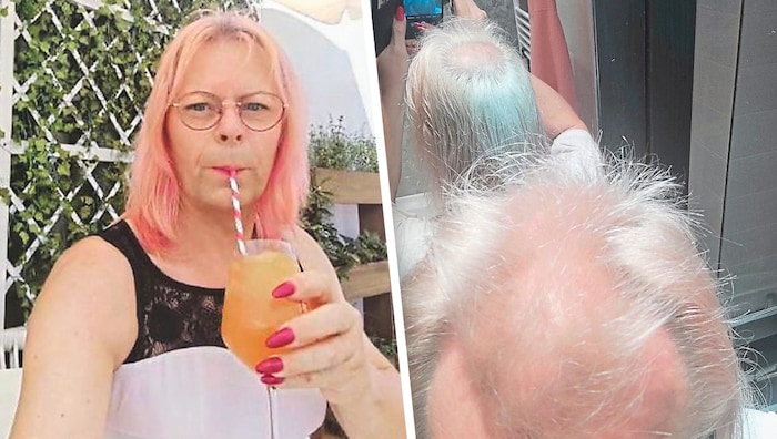 Carmen H. vorher und nach dem Friseurtermin.