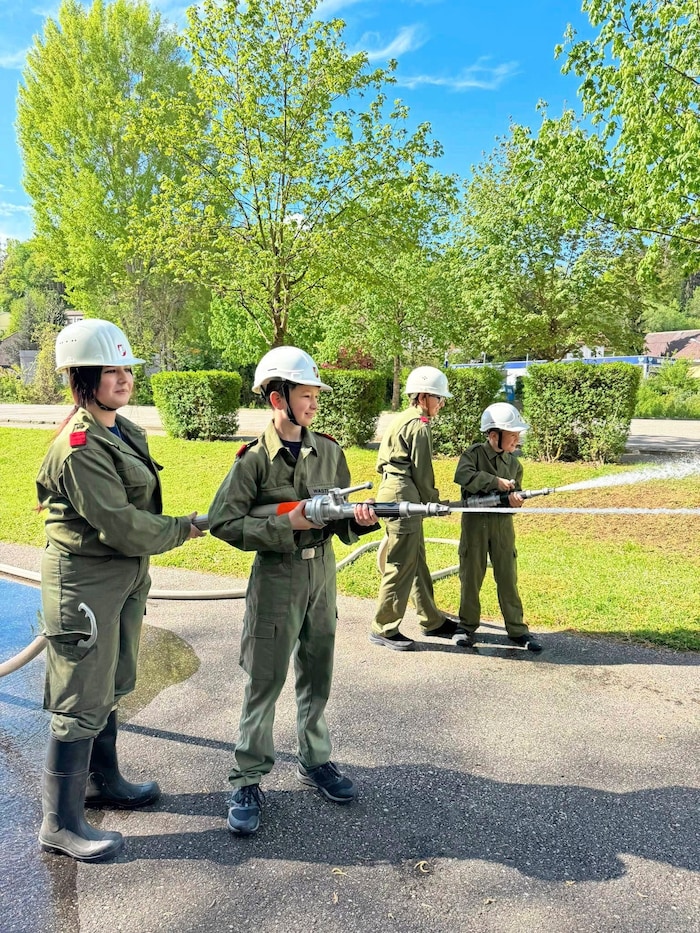 Auch die Feuerwehrjugend trainiert regelmäßig.