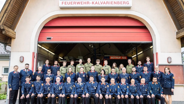 The Kalvarienberg fire brigade in the north of Klagenfurt includes many men as well as some women and young people. (Bild: NZ Photo / Zangerle)