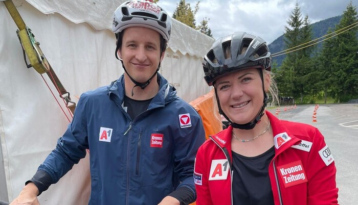 Adrian Pertl (left) and Katharina Truppe.