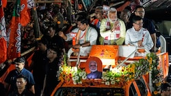 Modi hat sich zum Sieger ausgerufen. (Bild: AP ( via APA) Austria Presse Agentur/Bikas Das)