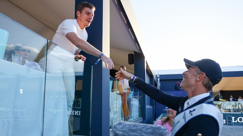 Nach Kühners Sieg beim Global Champions Tour-Event in St-Tropez gratulierte auch Formel 1-Superstar Max Verstappen. (Bild: Longines Global Champions Tour/Ljuba Buzzola)