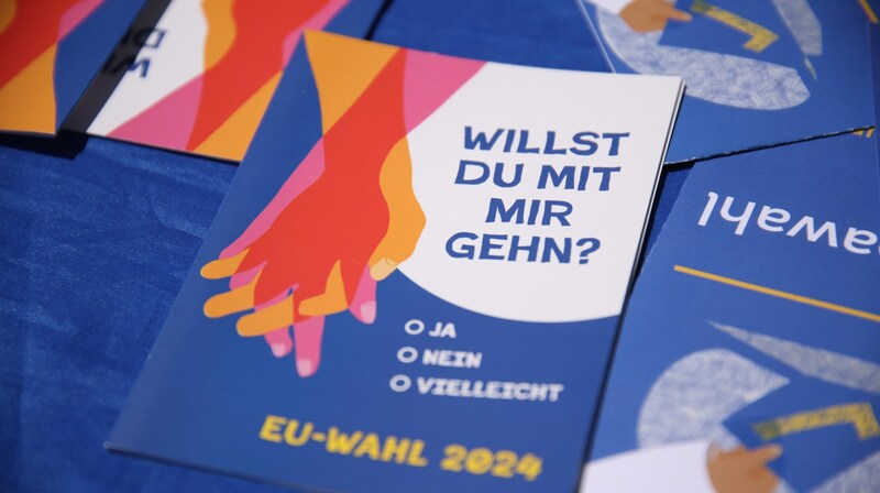 "Will you go with me?" The voter turnout in the 27 EU member states will provide an answer to this question. (Bild: Tröster Andreas)