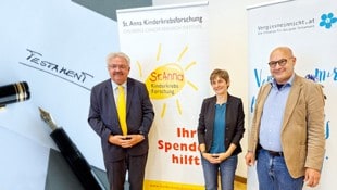 Jeder zehnte Spendeneuro stammt mit 110 Millionen Euro bereits aus Testamentsspenden. Kinder – wie die Kinderkrebsforschung St. Anna – sind übrigens in der Begünstigtenliste nur an dritter Stelle. Weit voran liegen Tier- und Umweltschutzorganisationen. (Bild: Krone KREATIV/Vergissmeinnicht, stock.adobe.com)