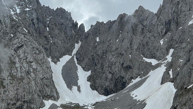 A túrázó ezen a területen zuhant a mélybe. (Bild: ZOOM Tirol/zoom.tirol)