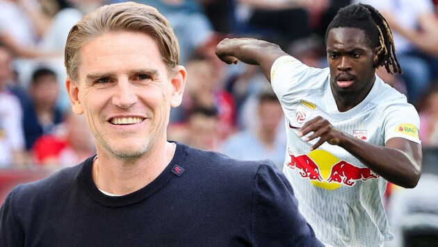 Bayern-Sportvorstand Christoph Freund bastelt offenbar an einem Transfer von Salzburg-Abwehrspieler Oumar Solet. (Bild: GEPA/GEPA pictures)