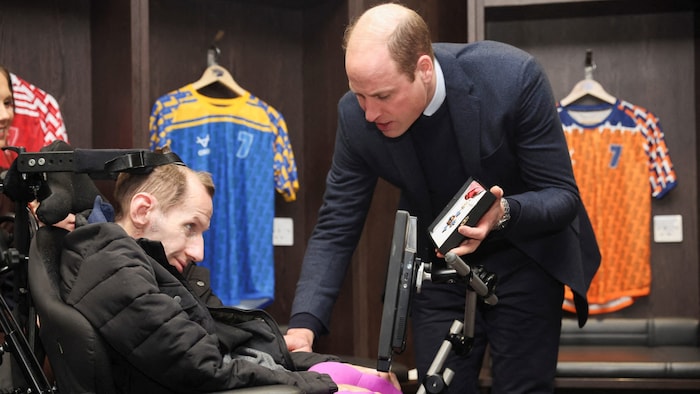 Prinz William und Rob Burrow im Jänner 2024 im Headlingley Stadium in Leeds.