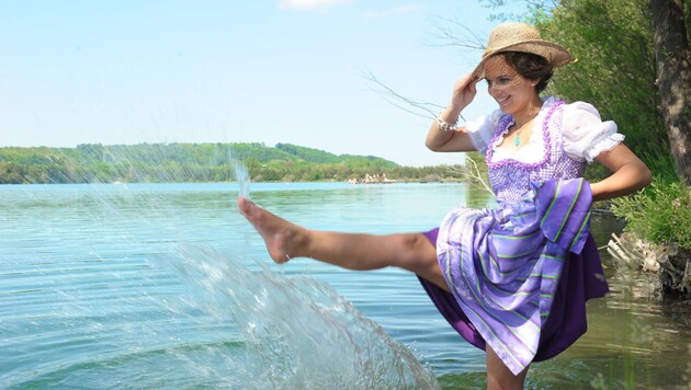 The Ratzersdorfer See near St. Pölten is a great place to splash around. (Bild: Gabriele Moser)