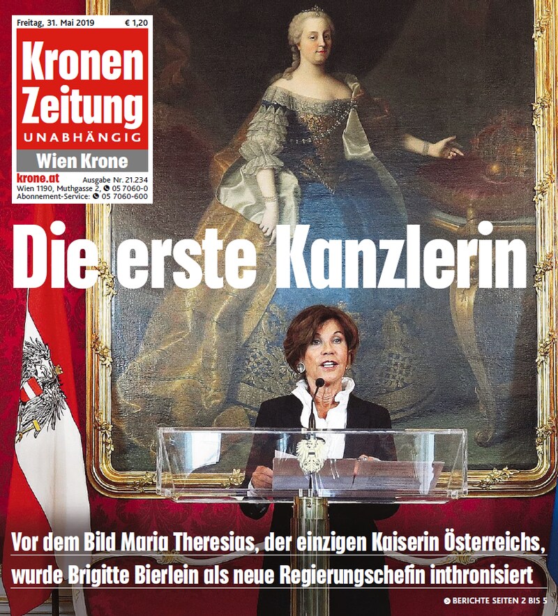 "Krone" cover almost exactly five years ago (Bild: Krone KREATIV/Kronen Zeitung)