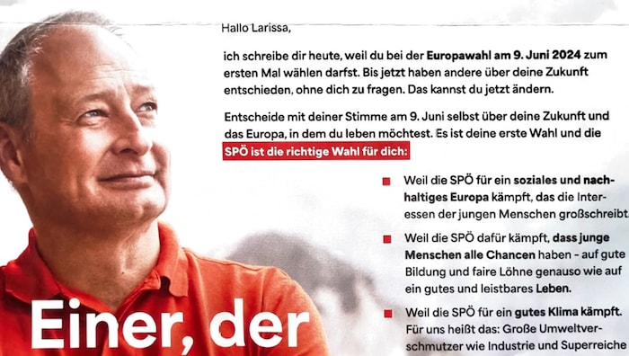 Dieses Schreiben bekamen mehrere Jugendliche unter 16 zugeschickt.