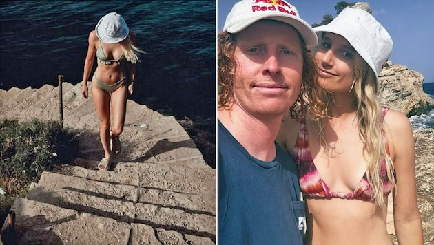 Anna Gasser und ihr Freund Clemens Millauer hinterlassen auf Instagram Urlaubsschnappschüsse. (Bild: Instagram.com/annagassersnow)