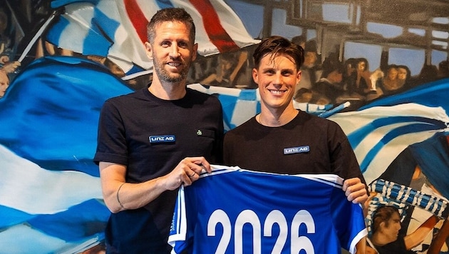 Sporting director Christoph Schößwendter with Oliver Wähling (Bild: facebook.com/BWLinz)