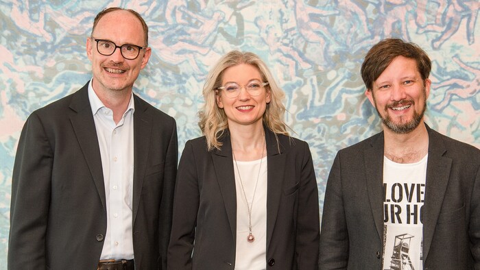 Die drei Professoren Frank Pallas, Christine Bauer und Frank-Benjamin Mocnik.