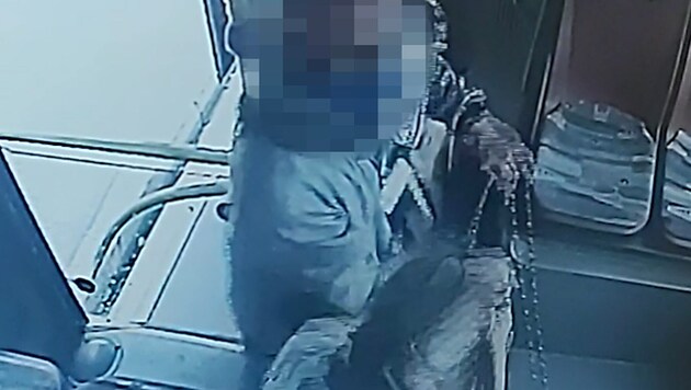 The Viennese woman was frightened by the behavior of the two ticket inspectors and demanded her weekly ticket back. They did not want to comply. (Bild: zVg, krone.tv)