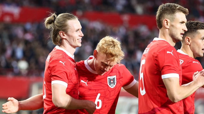 Wimmer (l.) gave Austria the lead.