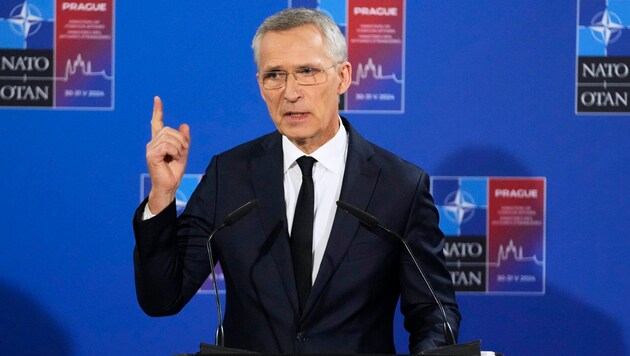 Jens Stoltenberg NATO-főnök (Bild: AP ( via APA) Austria Presse Agentur/Peter David Josek)