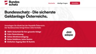 Screenshot der originalen Bundesschatz-Website