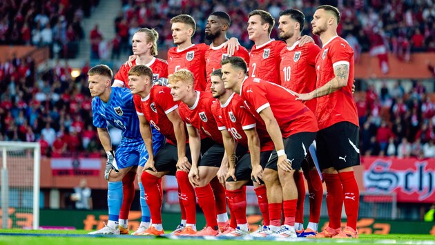 Austria's starting eleven against Serbia (Bild: Urbantschitsch Mario)