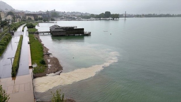 The level of Lake Constance could rise to 5.15 meters by Friday. (Bild: Shourot Maurice)