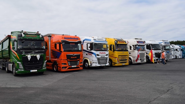 Im Vorjahr reisten 80 Lkw aus ganz Österreich nach Neutal an. (Bild: Truck Warrior Burgenland)