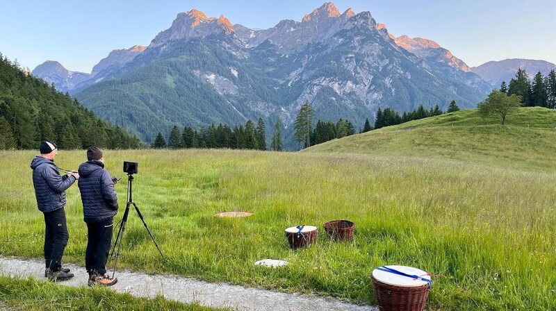 The fawn rescuers' drones fly over the meadows at an altitude of around 60 meters with a thermal imaging camera. This way, the animals are not disturbed. (Bild: Rehkitz & Copterrettung)