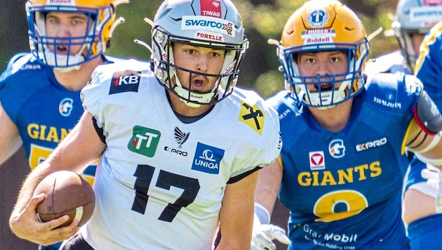 AFL-Quarterback Kason Martin springt für ein ELF-Spiel bei den Raiders ein. (Bild: GEPA/GEPA pictures)