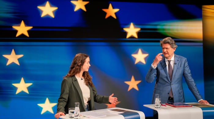 Green top candidate Schilling and NEOS politician Brandstätter: "The discussion was sometimes very emotional.