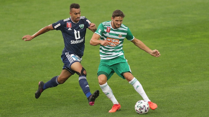 Benjamin Ajibade (left) played under Lottermoser for a long time. Also against Rapid, the ...