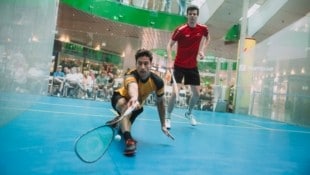 Aqeel Rehman steht beim Heimturnier im Europark im Halbfinale. (Bild: Jasmin Walter)