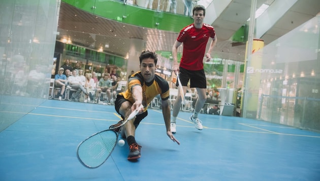 Aqeel Rehman steht beim Heimturnier im Europark im Halbfinale. (Bild: Jasmin Walter)