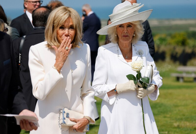 Brigitte Macron és Camilla királynő (Bild: AFP/APA/POOL/Ludovic MARIN )