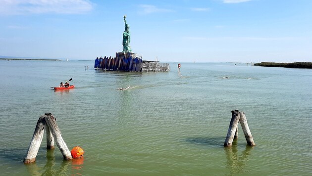 Das Schwimmfestival Neusiedler See fand schon vor einer besonderen Kulisse statt. (Bild: Schwimmfestival)