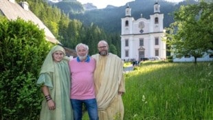 Drei Generationen bei der Loferer Passion dabei: Felix, Franz und Florian Michel (von links) (Bild: KERSTIN JOENSSON)