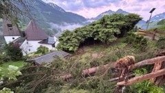 The idyllic Kleinwalsertal was in for a real storm on Friday evening. (Bild: Feuerwehr)