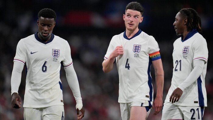 Enttäuschung bei Declan Rice (m.) und Co.